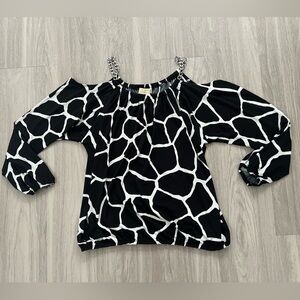 Michael Kors Graphic Black and White blouse large